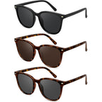 Retro Polarized Sunglasses For Women Men Big Frame Vintage Style Trendy Shade Uv400 Protection Lens Sun Glasses