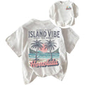 SOLY HUX Women's Hawaiian Beach T Shirts Tropical Graphic Tess Short Sleeve Tops Vacation Clothes White Graphic
