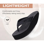 Oncai Women’S Platform Wedge Flip Flops Trendy Dressy Womans Summer Flatform Chunky Heel Sandals With Comfortable Walking Outdoor Rubber Soles (Us Size 5-11)