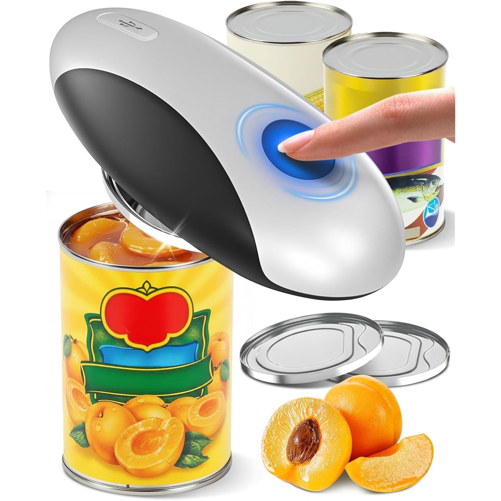 Zoomsnail Electric Can Opener, Automatic Rechargeable Can Openers With One-Touch Smooth Edge & Magnetic Lid - Hands-Free Easy-Grip Opener For Seniors With Arthritis And Most Cans