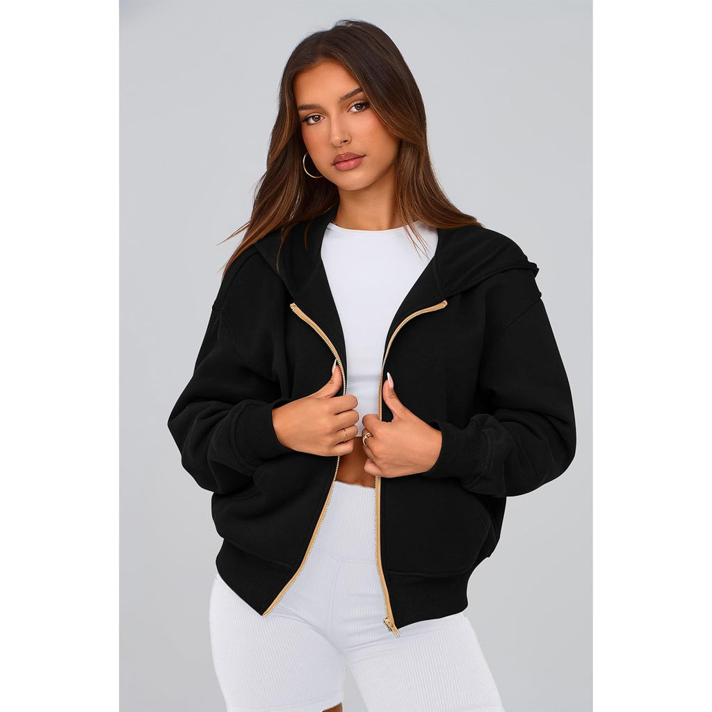Hoodies for Women Sweatshirt Zip Up Hoodie Fall Fashion 2026 Trendy Long Sleeve Jackets Winter Clothing Outfits