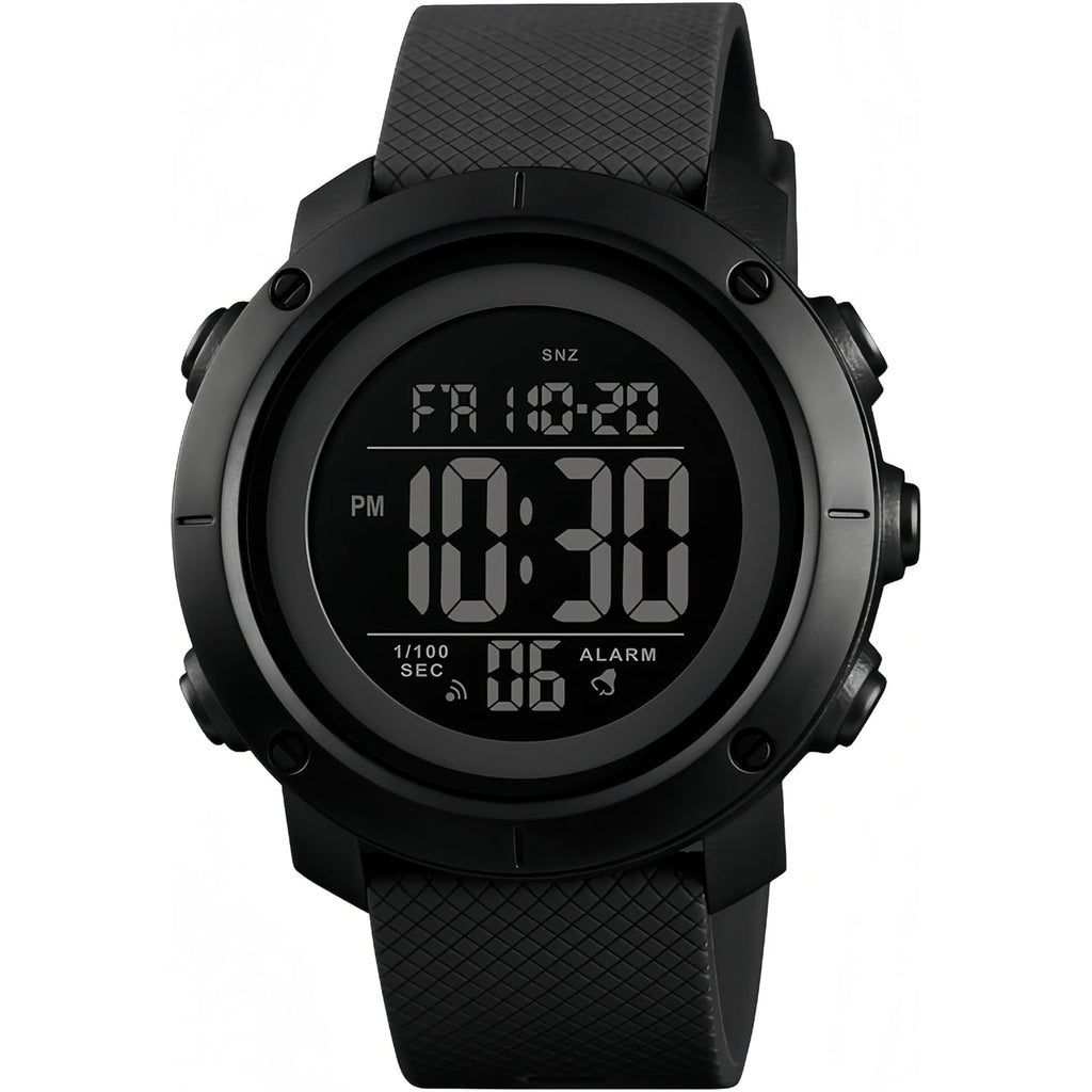 Sne Digital Watch Sports Waterproof Military Back Light Small Watch For Men Black 1426
