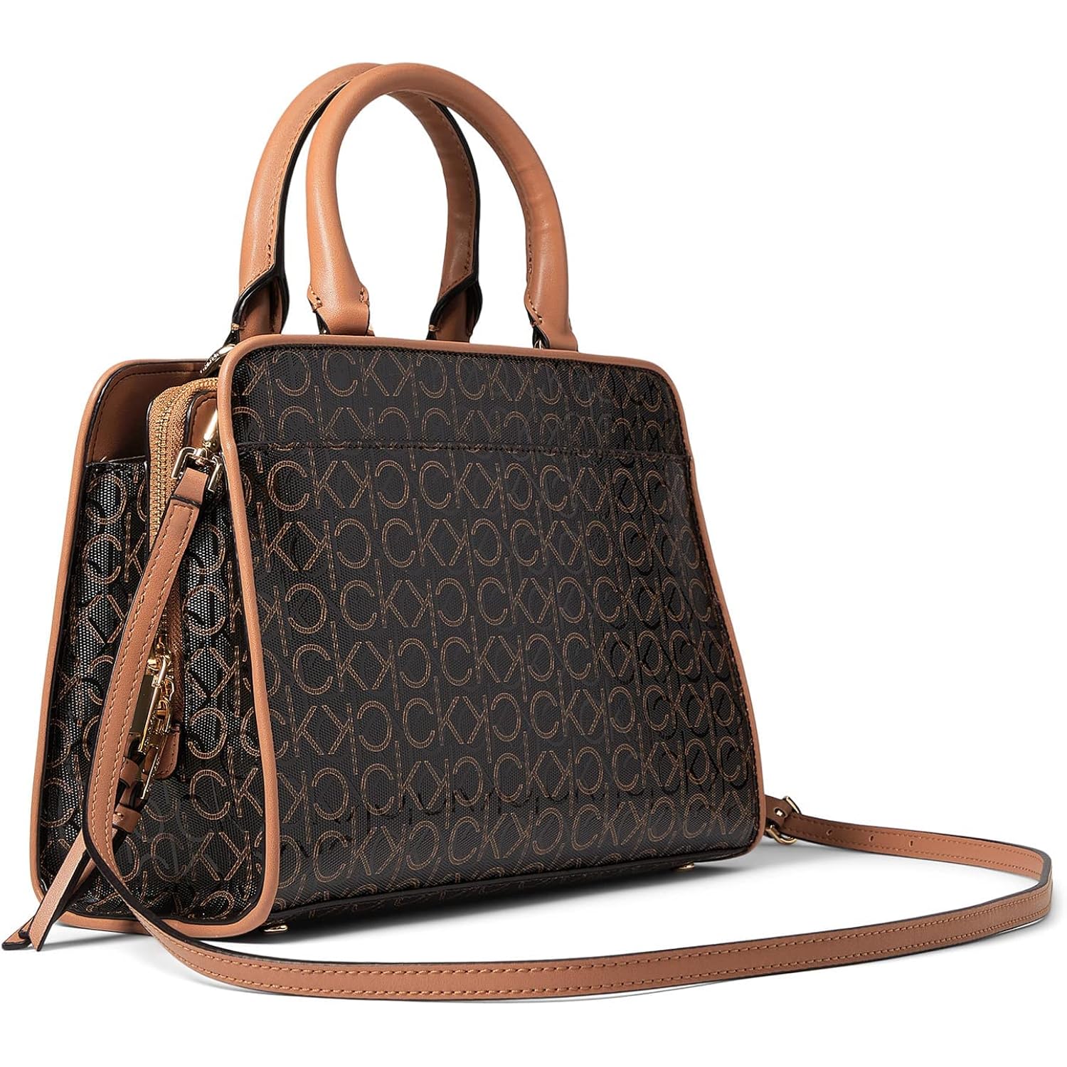 Calvin Klein Women'S Margot Textured Logo Emboss Satchel