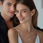 Mothers Day Gifts for Mom, Moissanite Necklaces for Women, 925 Sterling Silver Necklace with Birthstone, Ideal Anniversary Present or Birthday Christmas Valentine Jewelry Gift for Woman Wife Her Girlfriend
