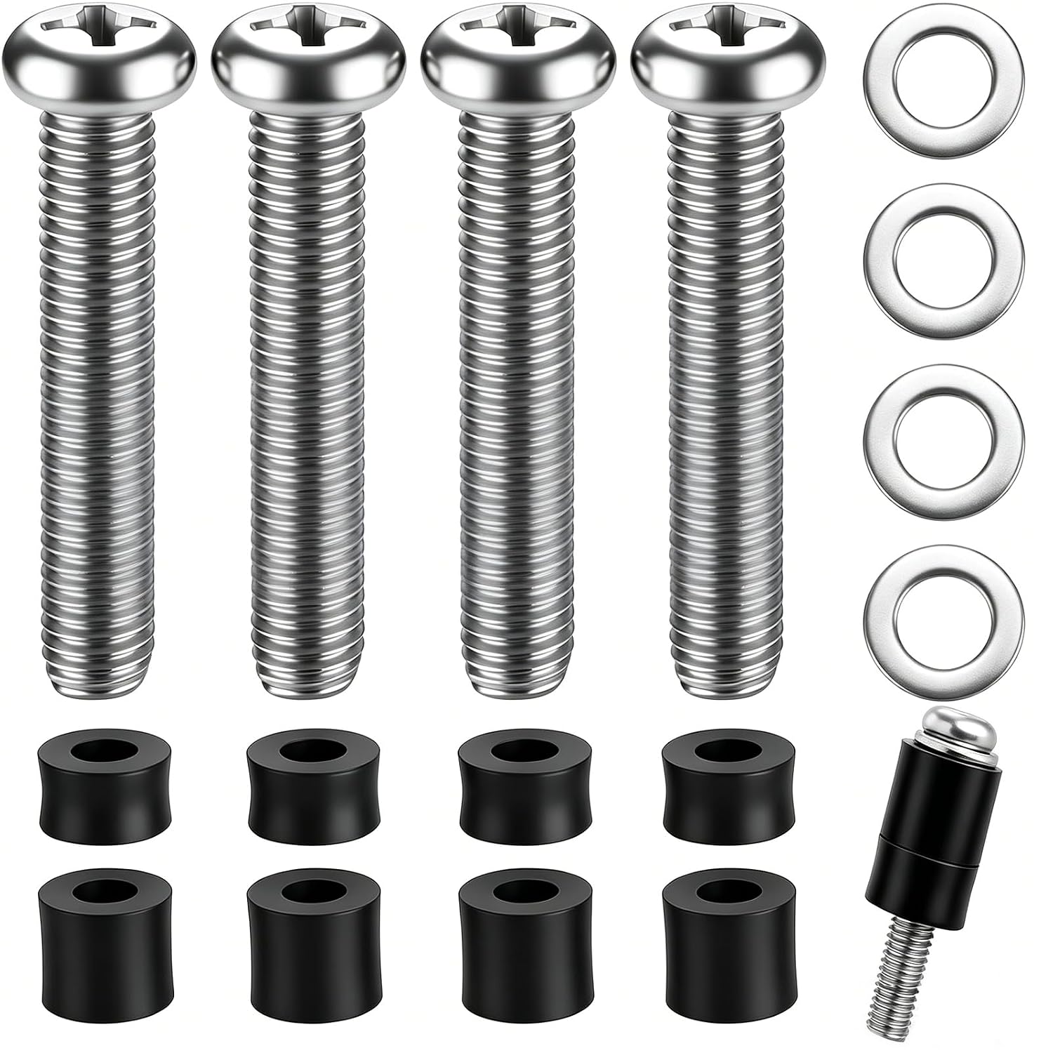 M8 Screws For Samsung Tv M8 X 45Mm Pitch 1.25Mm Tv Mounting Bolts Screws With 25Mm Long Spacers Work With Samsung 42“ 50" 55" 60" 65" 70" 75" 82" Tv