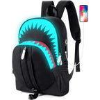 Mcwth Shark Backpacks For Teen Boys, Cool Kids Backpack For School Bookbags (Glow)