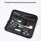 12-Piece Professional Hairdressing Scissors Set—Stainless Steel Hairdressing Scissors, Flat-Cut Blades for Stylists Unisex Haircutting Tool Set for Boys and Girls Stylist Supplies