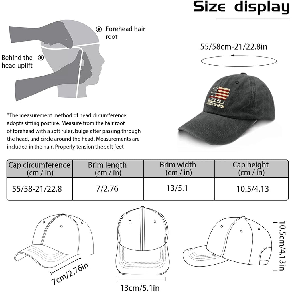 U.S. 250Th Anniversarys Hat For Men Classic Washed Distressed Baseball Cap