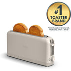 Bella 2 Slice Slim Toaster, Fits-Anywhere™ Kitchenware, 6 Setting Shade Control With Reheat & Cancel Buttons, Fits Sourdough, 10” Long Slot, Anti Jam & Auto Shutoff, 900 Watt, Oatmilk