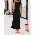 Merokeety Women'S Summer Floral Ruffle Maxi Dress High Slit Sleeveless Bodycon Formal Cocktail Wedding Guest Prom Dresses