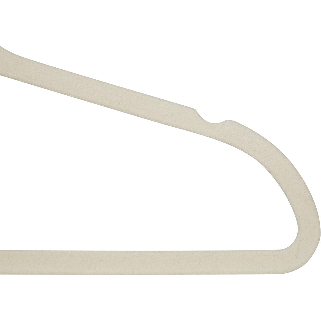 Simplify 10 Super Slim Velvet Huggable Hangers In Ivory