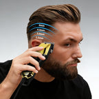 Hair Clippers For Man With An Led Display, A 4-Piece Cordless Grooming Set That Includes Hair Clippers, T-Shaped Trimmer,Double-Layer Foil Razor, And A Nose Hair Trimmer—A Complete Home Grooming Set