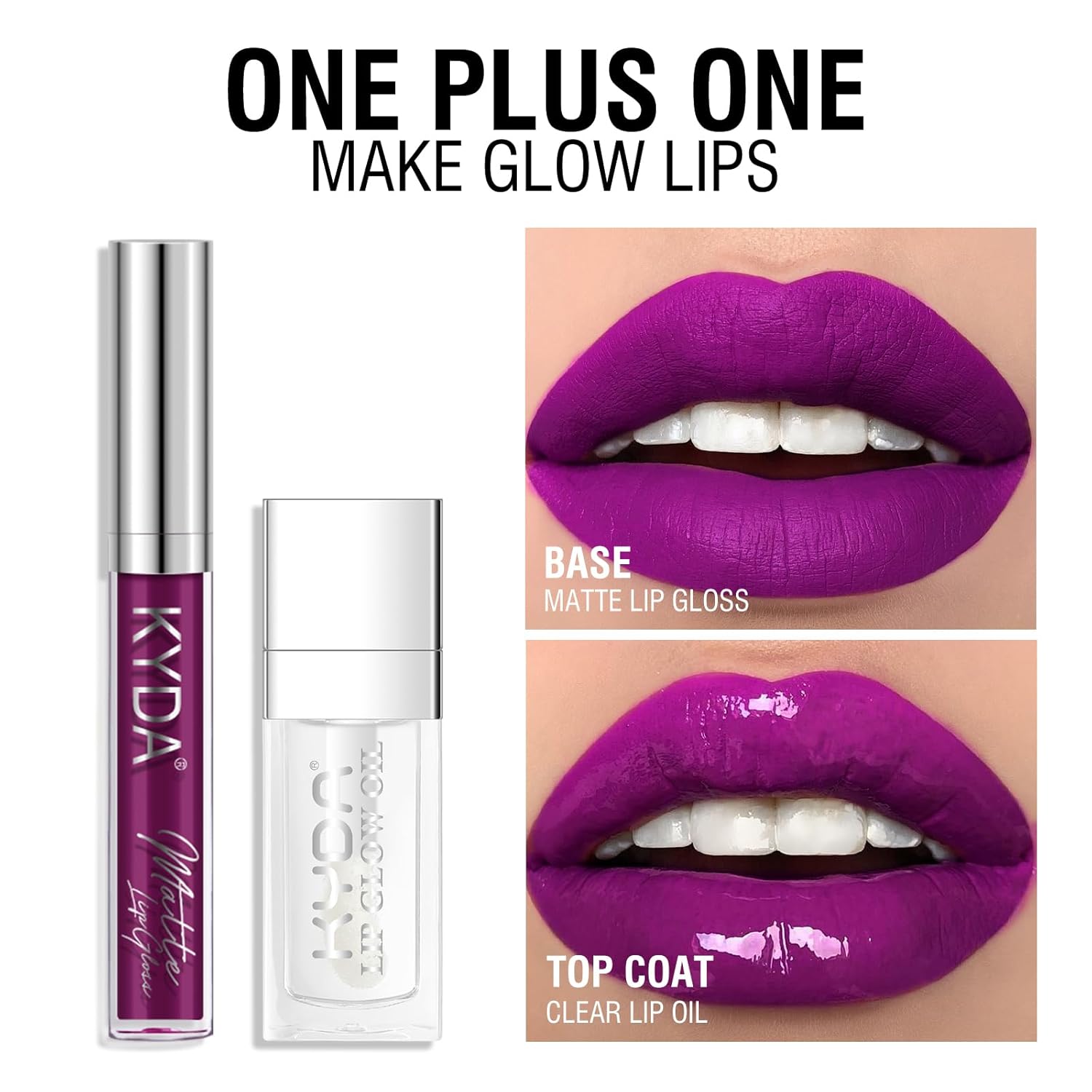 KYDA 10 Colors Matte Metallic Lip Gloss Set, Green Lipstick Metallic Lipstick Set, Non-Stick Cup Long Wear Lip Glaze, High Pigmented Lipstick Cosmetic Gift Kit for Glossy and Full Matte Lip Gloss