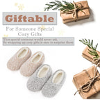 Cozylook 2-Pair Slipper Socks For Women Non Slip Soft Sole Slippers | Fuzzy Or Knit Uppers, Plush Sherpa Lining, Gripper Dots, Elastic Heel, Warm Indoor Comfort, Gift-Ready Packaging