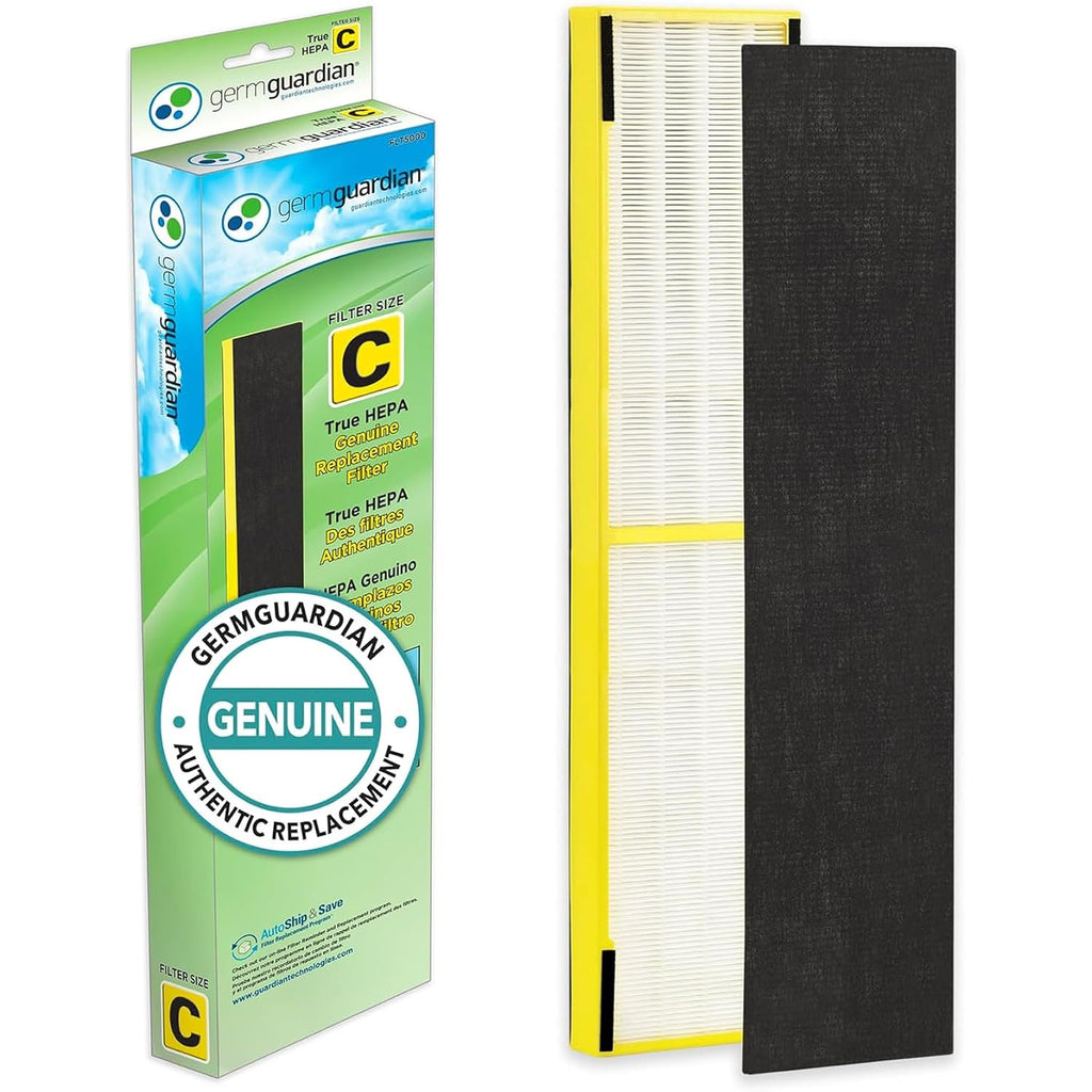 Germ Guardian Flt5000 True Hepa Genuine Air Purifier Replacement Filter C For Germguardian Ac5000E, Ac5250Pt, Ac5300B, Ac5350B, Cdap5500, And More