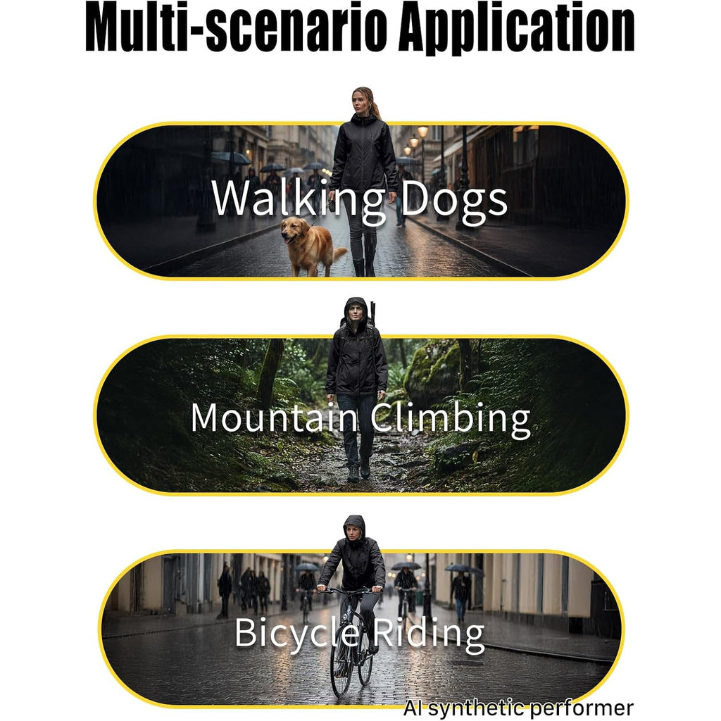 Lightweight Rain Jacket Women Packable Wind Breaker Light Rain Jacket Women Waterproof Travel Raincoat S-Xxl