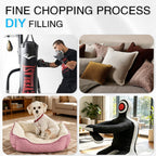 Hem Dgpy Bean Bag Filler 10Lbs, Shredded Memory Foam Filling For Bean Bag Chair Refill, Stuffing For Pillow, Punching Bag, Dog Bed, Cushions, Couch (Blue & White)