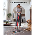 Cordless Vacuum Cleaner, Upgraded 55Kpa 650W 70Mins Stick Vacuum With Hurricane Mode, Self-Standing, Touch Screen, 1.8L Dust Cup, Anti-Tangle Wireless Vacumm, Vacuum Cleaners For Home/Pet Hair/Carpets