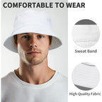 Bucket Hats for Men Women Packable Foldable Sun Hats for Women Beach Travel Cap Blue