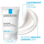 La Roche-Posay Toleraine Skin Care Set, Double Repair Face Moisturizer 100Ml & Purifying Foaming Facial Cleanser 50Ml, Oil Free Moisturizer & Face Wash For Oily Skin, Formulated With Niacinamide
