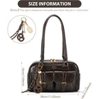 Shoulder Bag Retro Top Handle Bag Y2K 90S Multiple Pockets Designer Handbag Soft Trendy Underarm Purse