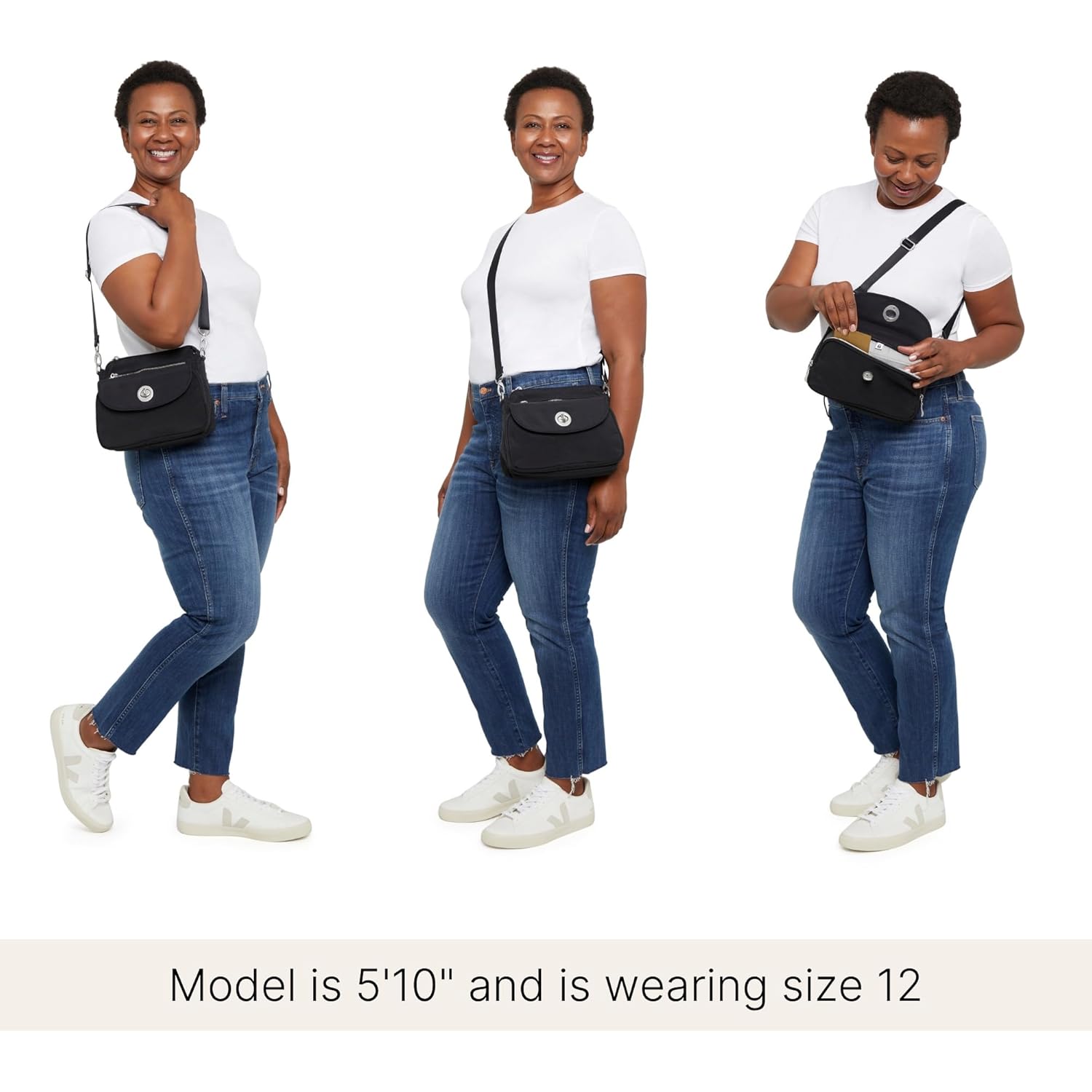 Baggallini Calais Crossbody Bags for Women 10x7 Lightweight Water-Resistant Travel Purse, RFID & Interior Organization