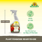 Neudorff Plant Fungicide Spray, Copper Soap Fungicide For Roses, Fruits & Vegetables Control Powdery Mildew And Other Diseases And Fungus For Organic Gardening, Ready-To-Use (Rtu (32 Oz))