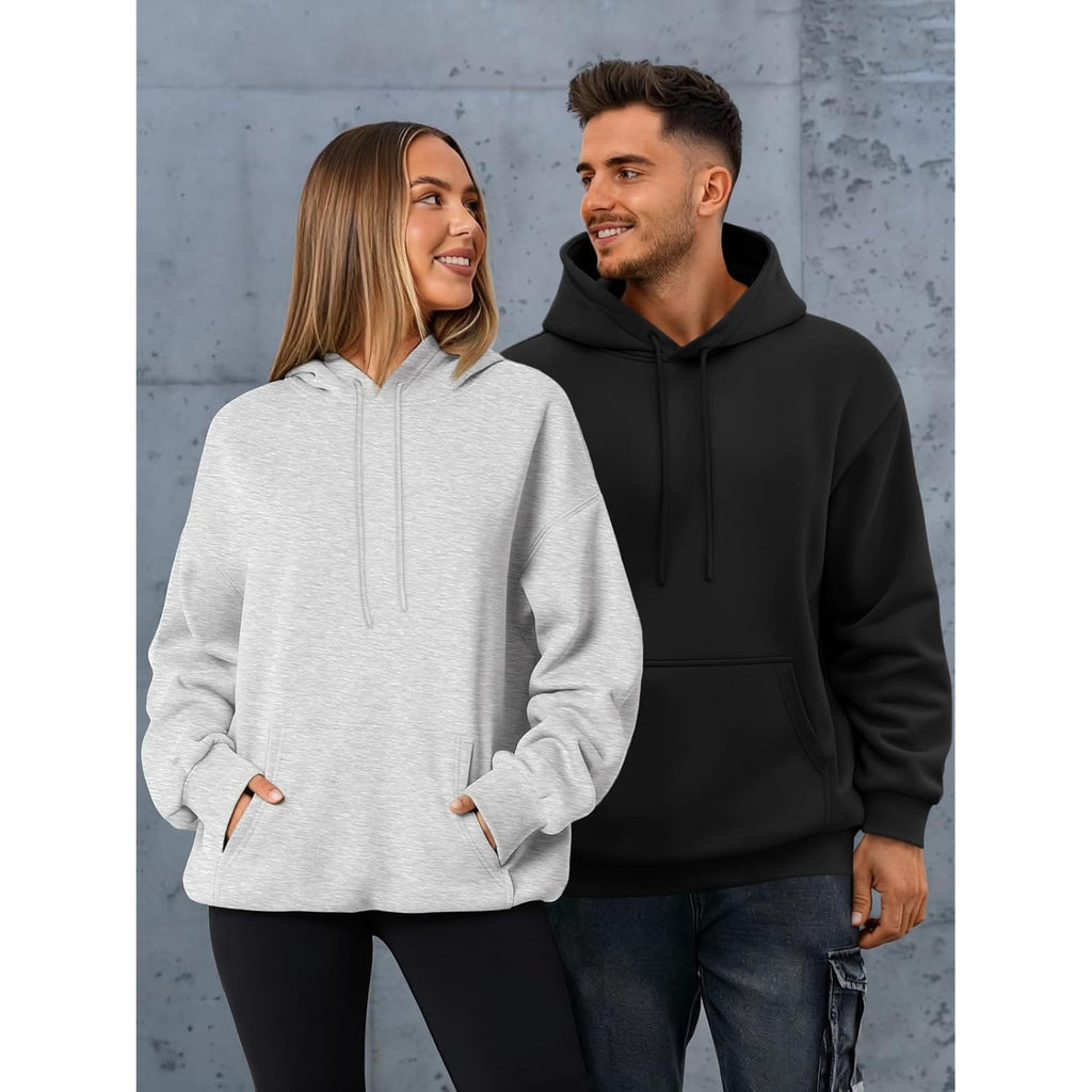 Efan Mens Oversized Hoodies Fall Sweatshirt Winter Fleece Hooded Collar Drawstring Pullover With Pockets