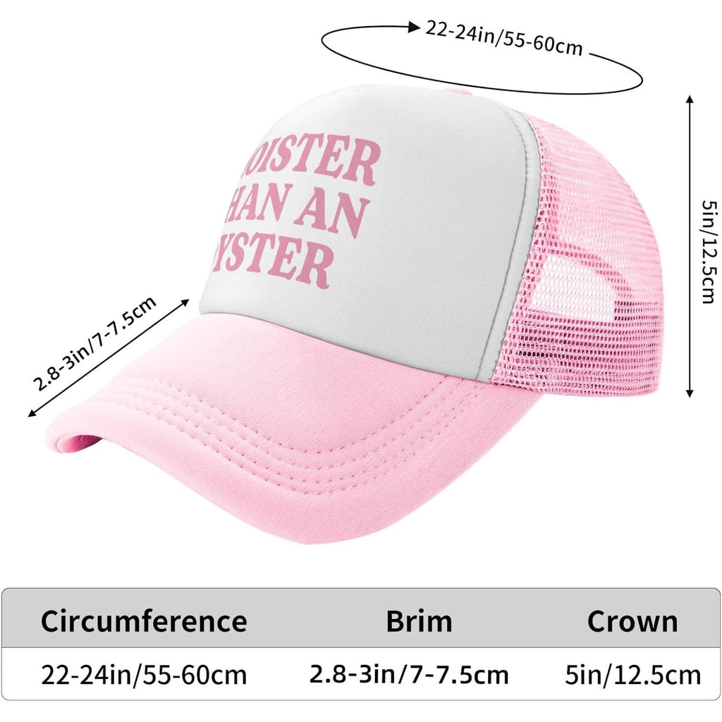 Funny Trucker Hats for Women: Inappropriate Adult Humor Gag,for Bachelorette & Girls Trips | Trendy Pink Summer Caps Moister Than an Oyster
