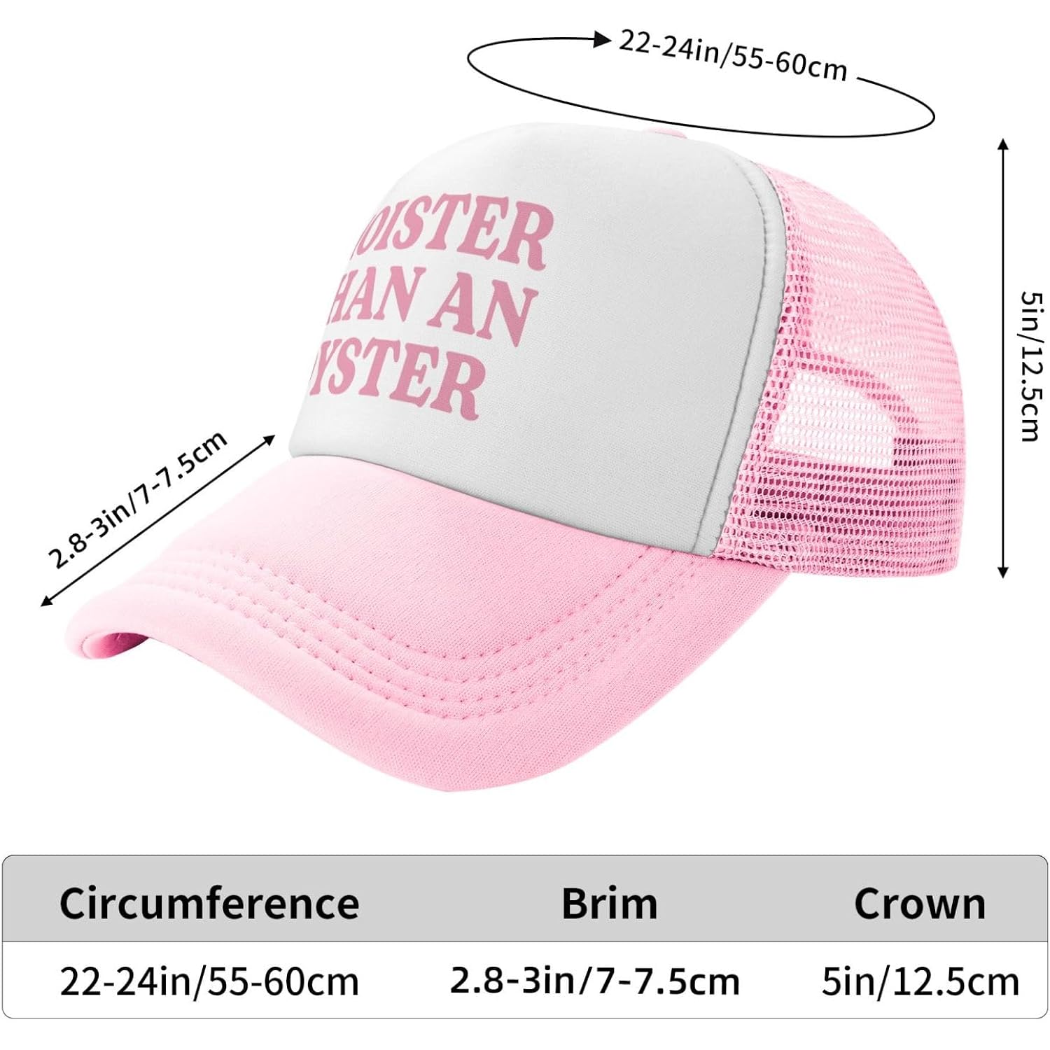 Funny Trucker Hats for Women: Inappropriate Adult Humor Gag,for Bachelorette & Girls Trips | Trendy Pink Summer Caps Moister Than an Oyster
