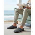 Veracosy Men'S Two-Tone Memory Foam House Slippers Indoor Outdoor Durable Rubber Sole
