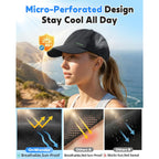 Lightweight Golf Hat For Women Men, Upf 80+ Sun Protection Cap, Breathable Quick-Dry Baseball Cap For Running Sport