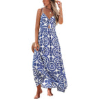 Cupshe Women'S Maxi Dress Floral Print Twisted V Neck Sleeveless Long Dress Summer Casual Dress