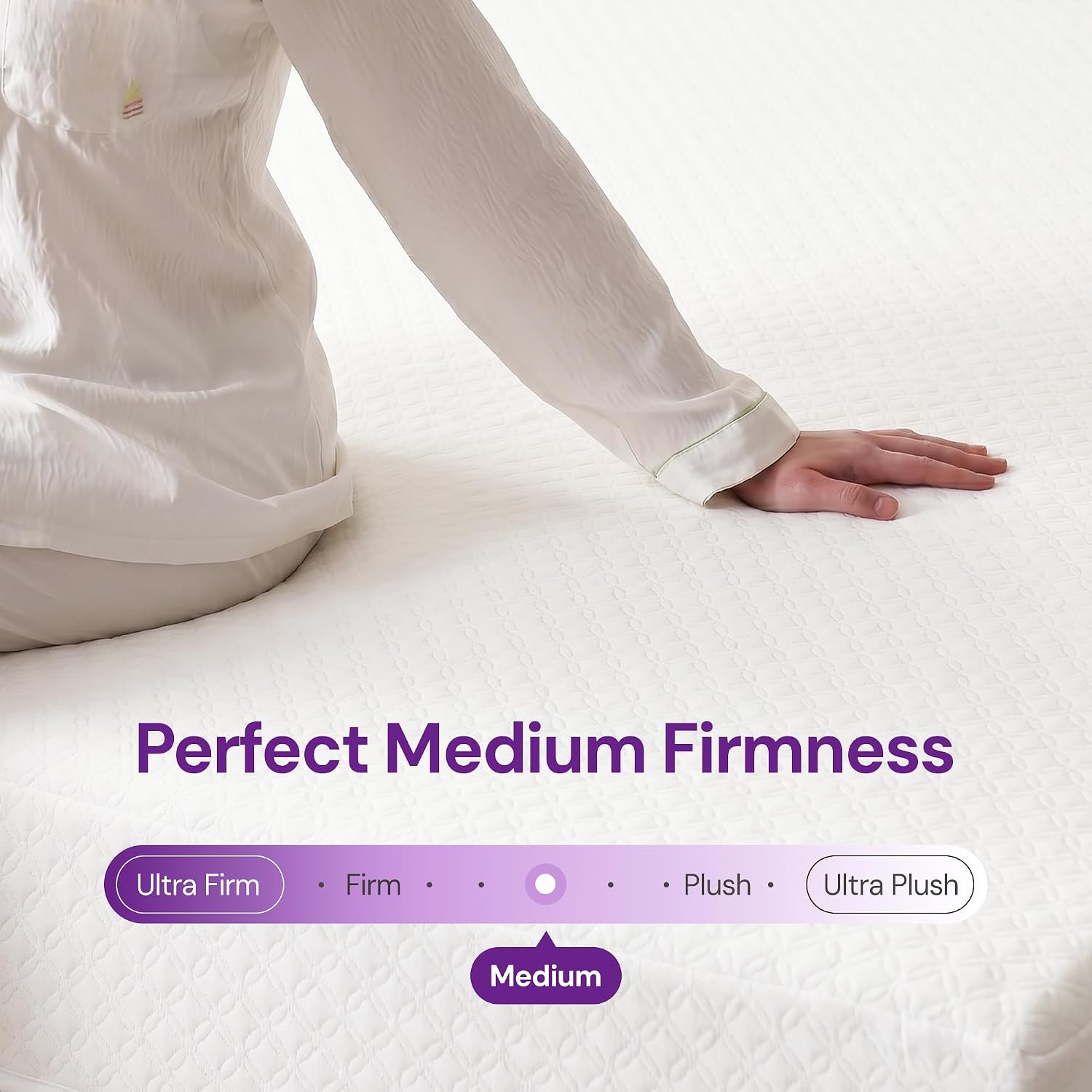 Gaeste 10 Inch King Cooling Gel Memory Foam Medium Feel Mattress Breathable Pressure Relief Certipur-Us Certified Foam, Mattress-In-A-Box Comfort & Supportive No Fiberglass (King, 10 In)