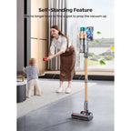 Cordless Vacuum Cleaner, 55Kpa 650W 70Mins Stick Vacuum Cleaners For Home With Motorized Bed Brush, Flexible Hose, Led Touchscreen, Auto Mode, Self-Standing & Wall Mount, For Pet Hair Carpet Floor
