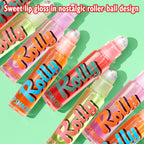 Lip Smacker Rolly Lip Gloss, Classic Roller-Ball Design For A Cooling Sensation, Hydrating & Moisturizing Shine - Strawberry