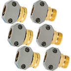 Liulo Tool Garden Hose Repair Kit, 3 Sets Aluminum Alloy Garden Hose End Mender Kit, Male And Female Garden Water Hose Repair Connector Fittings, Fit 5/8" And 3/4" Garden Hose Connector