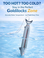 Xy-Wq 10" Large Shark Pool Thermometer – Jumbo Easy-Read Pool Water Thermometer With Fully Sinking Design For Accurate Readings, Tether Included For Swimming Pool, Spa, Hot Tub & Pond