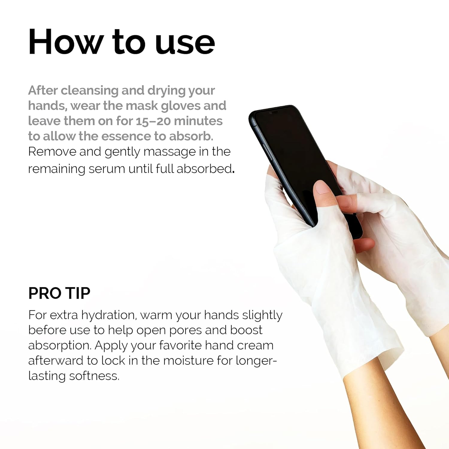 DLUX PROFESSIONAL Hand Mask - 5 Packs of 2 Nutritious Fragrant Hand Mask Gloves, Protein Rich Moisturizing Gloves For Dry Hands, Single Use Hand Masks for Dry Cracked Hands Overnight