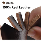 Keecow Men'S 100% Italian Cow Leather Belt Men With Anti-Scratch Buckle,Packed In A Box