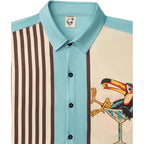 Hardaddy Men'S Vintage Bowling Shirt Short Sleeve Button Down Hawaiian Summer Beach Printed Casual Shirts