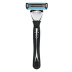 Amazon Basics 3-Blade Motion Sphere Razor for Men with Dual Lubrication, Pivoting Head for Comfortable Shave, Handle & 20 Cartridges, 21 Piece Set, Black (Previously Solimo)