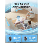 Clip On Fan, Rechargeable Usb Fan With Sturdy Clamp, Led Display, 100 Speeds, 3000Mah Battery, 360° Rotation, 5.5 Inch Portable Fan For Stroller Bed Camping Treadmill Car Black