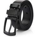 Maikun Mens Casual Dress Belt, Mens Leather Black Belt, Casual Wear Jeans Pants