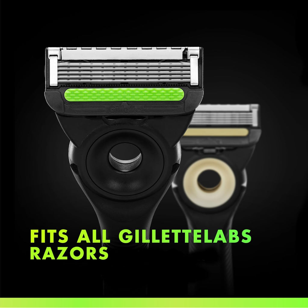 GilletteLabs Razor Blade Refills, Ultimate Precision Trimmer, 5 Bladed Refills, Compatible with Exfoliating Bar and Heated Razors, 9 Count