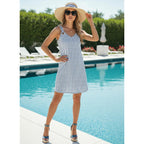 Etcyy Summer Dresses For Women 2026 Vacation Beach Cover Ups Swimsuit Sleeveless Sundresses Casual Loose Tank Sun Dresses
