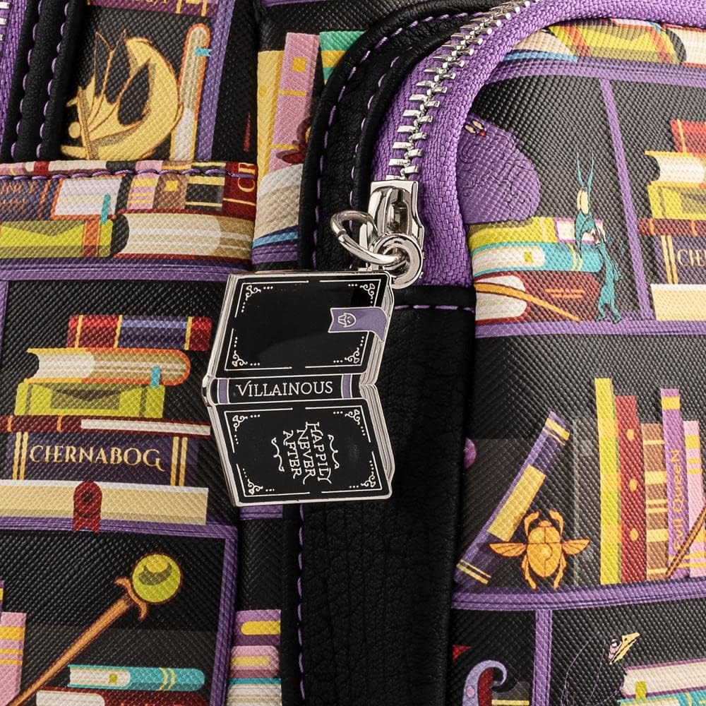 Loungefly Disney Villains Books Womens Double Strap Shoulder Bag Purse, One Size, Multi