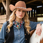 Western Cowboy Hats for Women Classic Felt Wide Brim Fedora Hat with Belt Buckle Retro Panama Hat Unisex Rolled up Cap 1 Pack : Khaki With 3 Rhinestones Bands