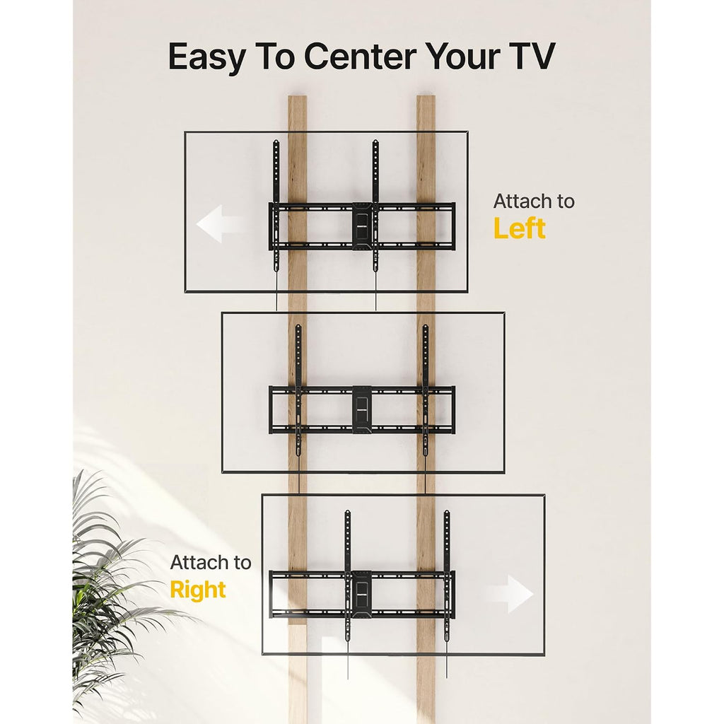 Montek Heavy Duty Tilt Tv Wall Mount For 43–100 Inch Tvs, 200 Lbs Capacity | Anti-Glare Tilt, Ultra Slim Low Profile Bracket, Max Vesa 800X600Mm, Fits 16"/18"/24"/32" Studs, 4X Load Tested