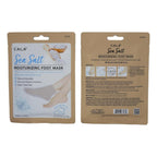 CALA Moisturizing Foot Mask Socks, Sea Salt Essence, Hydrating Spa Booties for Dry, Tired Feet, Nourishing & Calming, No-Rinse Finish, 3 Pairs (10 Min Treatment)